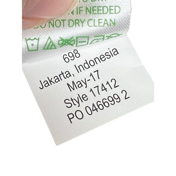 Lilly Pulitzer Blue Leaf Print Knit Dress Size M 3/4 Sleeve Button Tropical - Picture 9 of 12